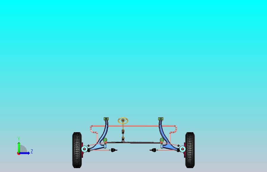 齿轮齿条式转向系统3D模型图纸 Power steering 3D数模(1)