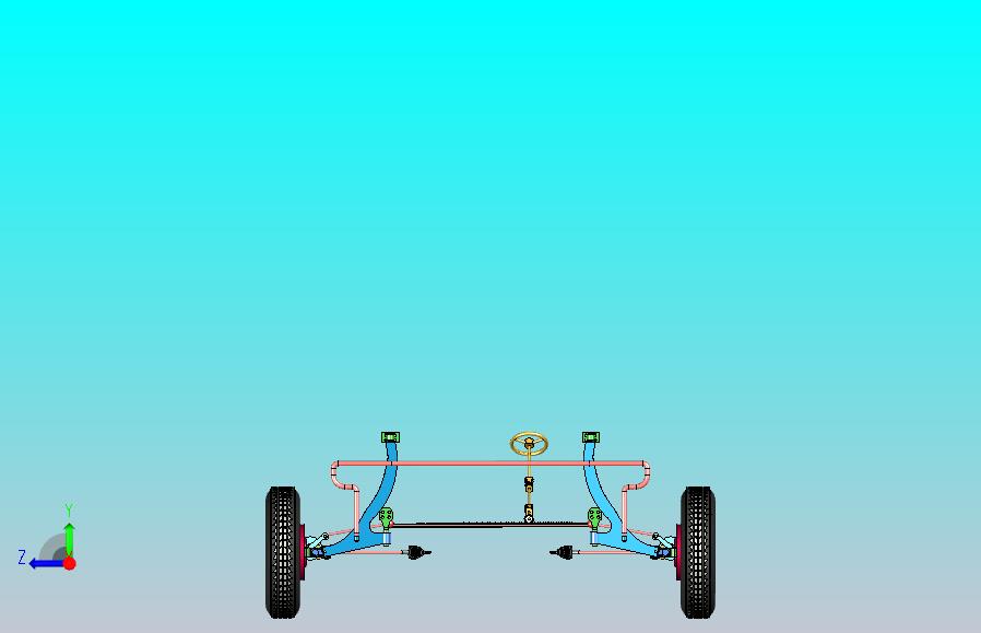 齿轮齿条式转向系统3D模型图纸 Power steering 3D数模(1)