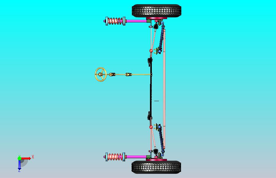 齿轮齿条式转向系统3D模型图纸 Power steering 3D数模(1)