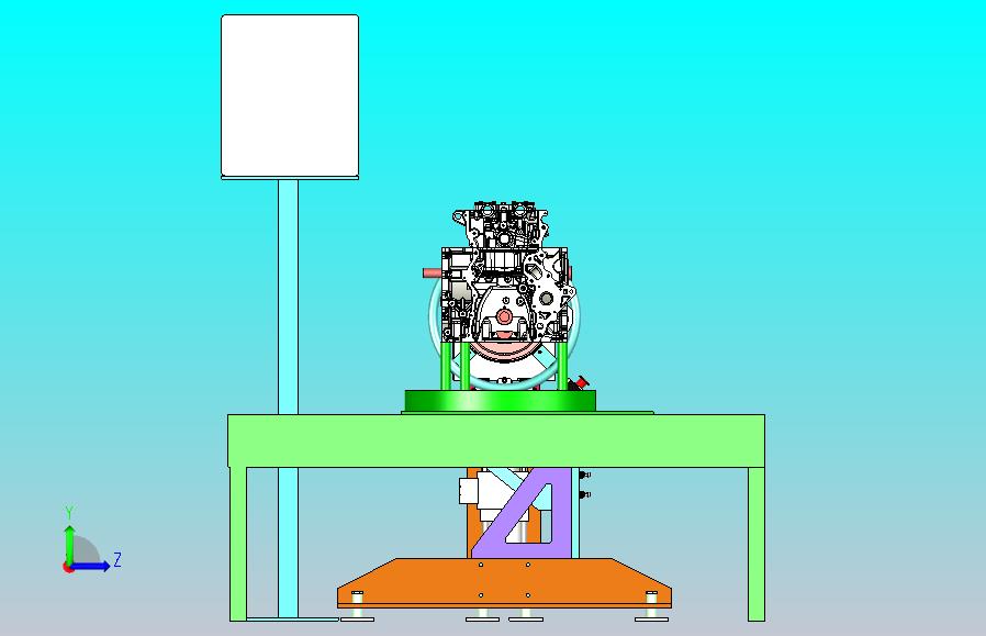 汽车发动机飞轮三轴拧紧设备三维模型3D图纸