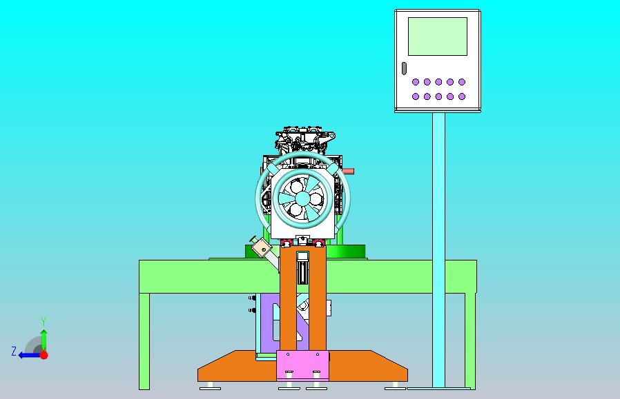 汽车发动机飞轮三轴拧紧设备三维模型3D图纸