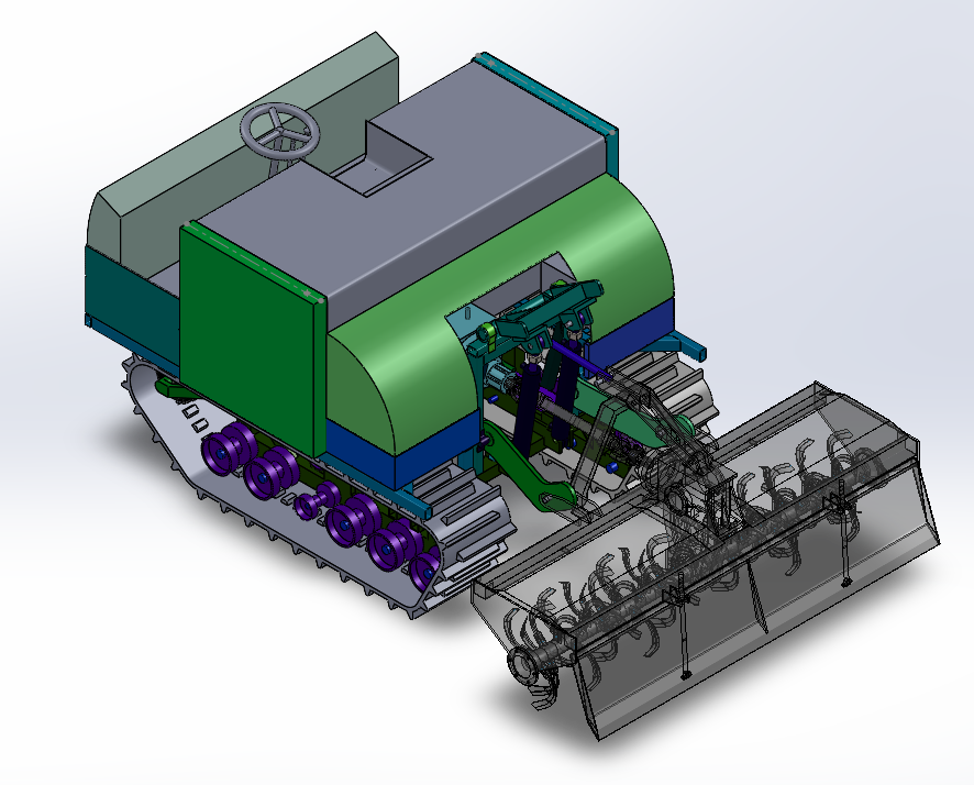 履带旋耕平地机