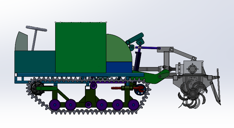 履带旋耕平地机