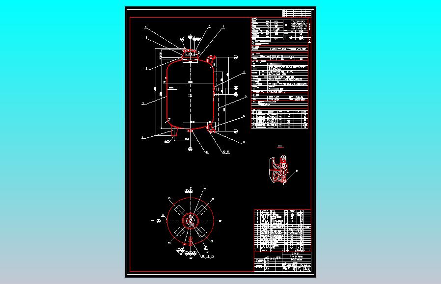 F10000L搪瓷储罐cad图CAD设计图