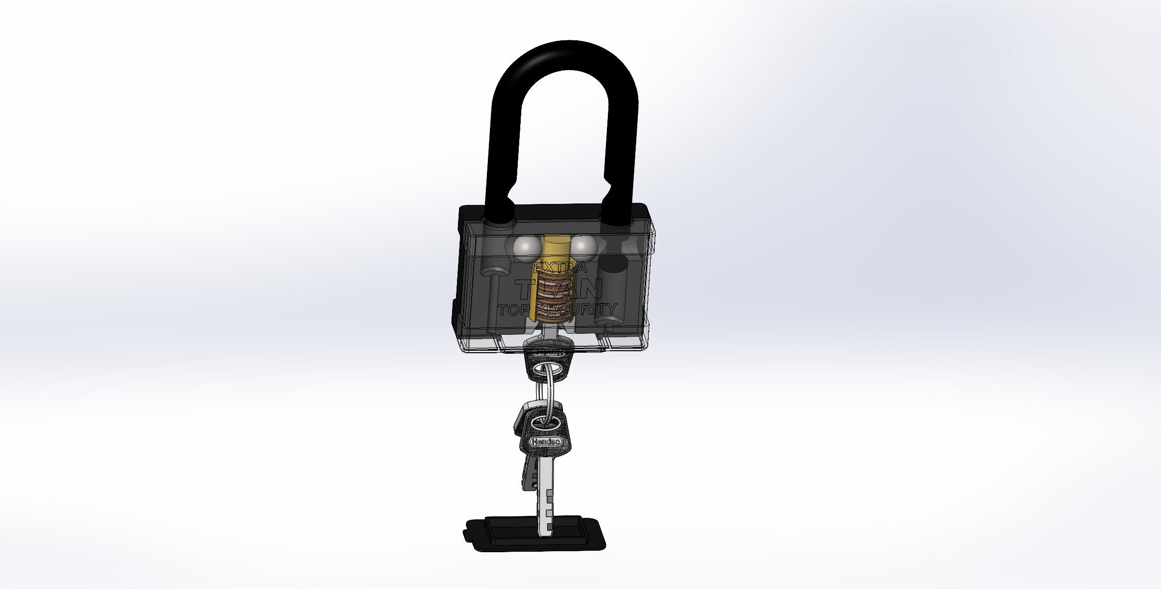 Lock挂锁及钥匙结构