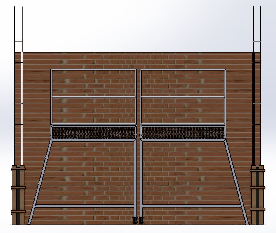 1.5米带护栏建筑施工平台
