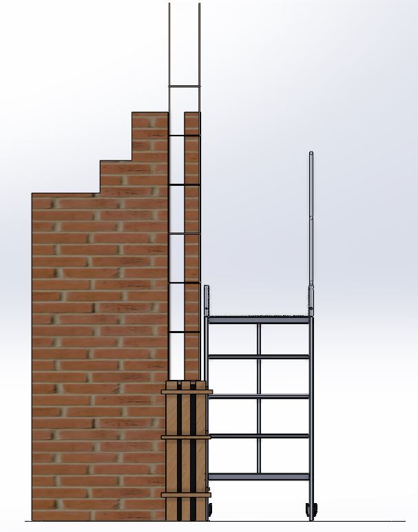 1.5米带护栏建筑施工平台