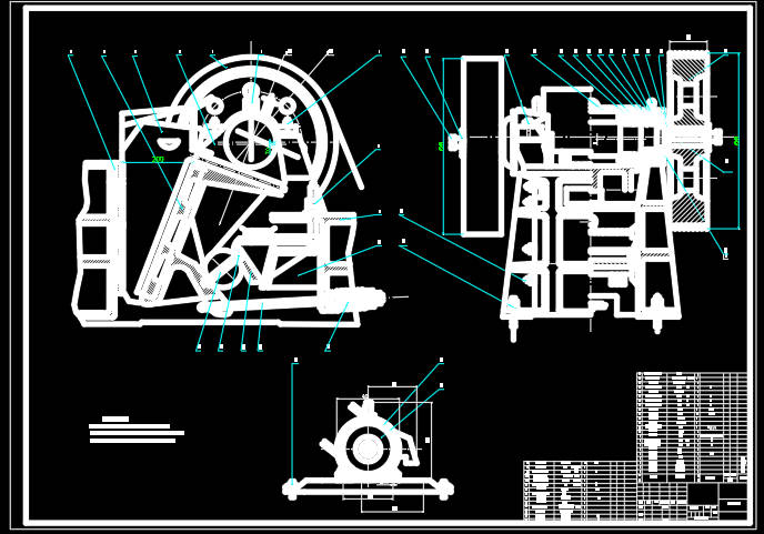 颚式破碎机结构设计sw+CAD+说明书