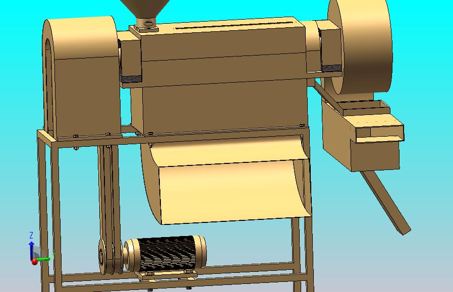 小型新质碾米机结构设计 sw+CAD+说明书