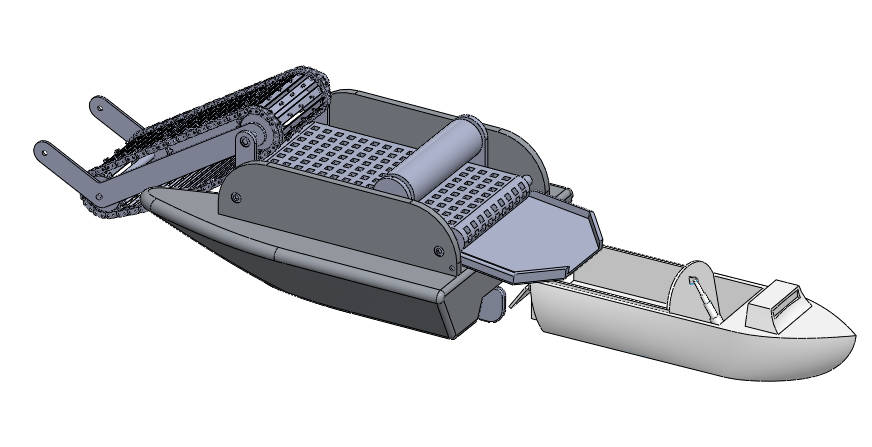 小型水域水面漂浮物收集装置设计  sw +CAD+说明书