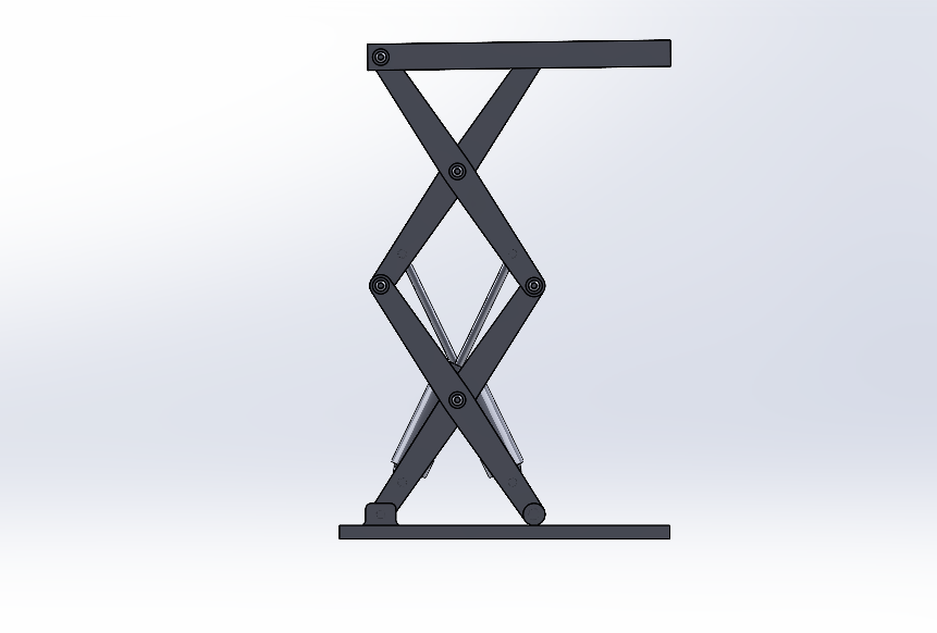 剪式升降机构3D数模图纸 Solidworks设计