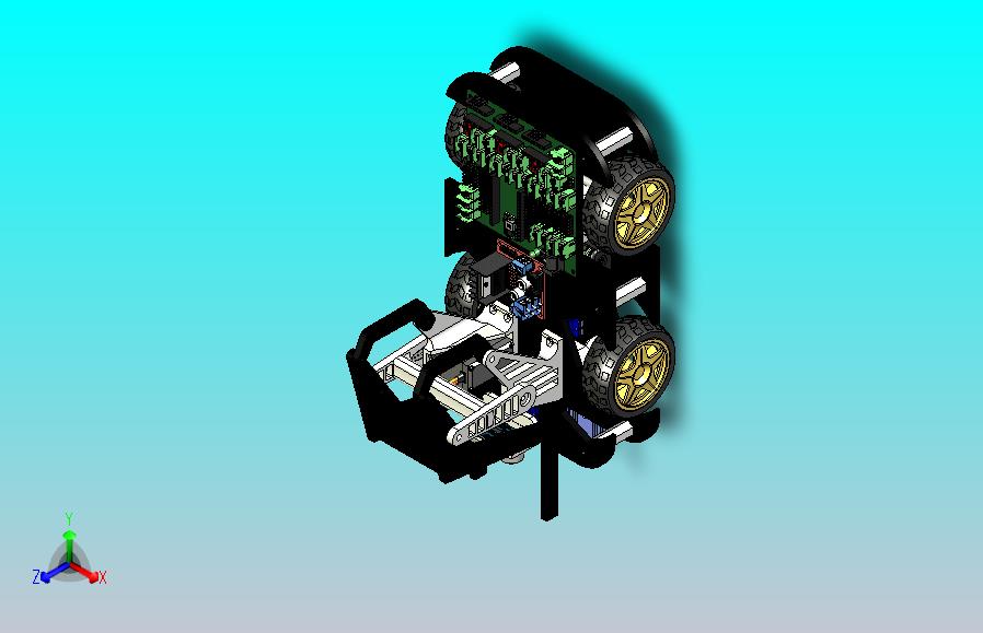 简易AGV编程小车结构3D图纸 STEP格式