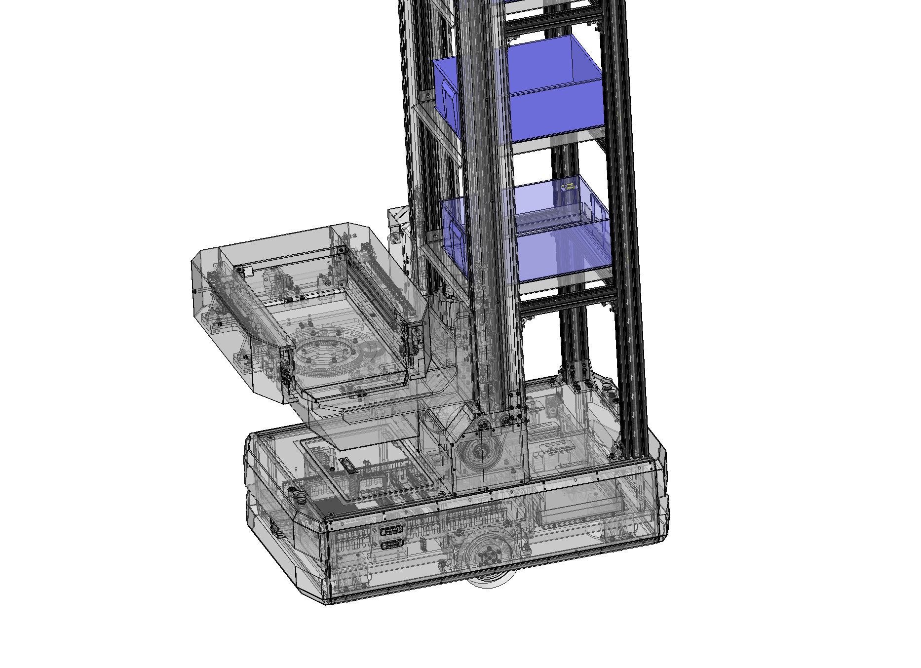 多层仓储自动导引车（AGV）3D图纸 STEP格式