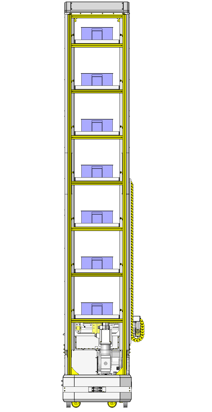 多层仓储自动导引车（AGV）3D图纸 STEP格式