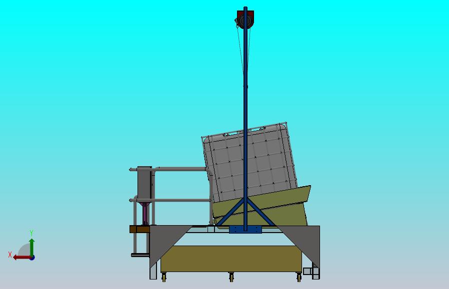 物料油桶固定站3D数模图纸 Solidworks20设计