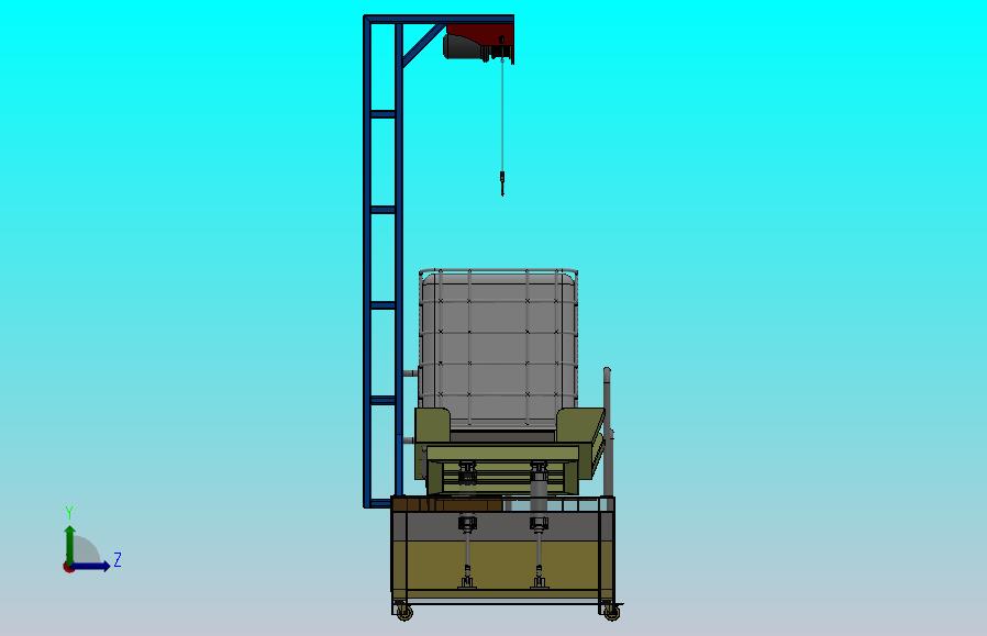 物料油桶固定站3D数模图纸 Solidworks20设计