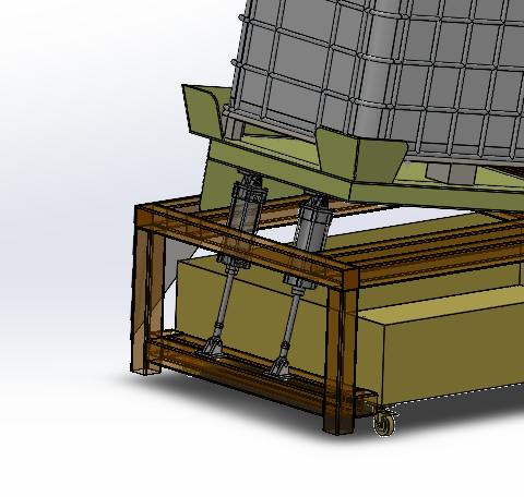 物料油桶固定站3D数模图纸 Solidworks20设计