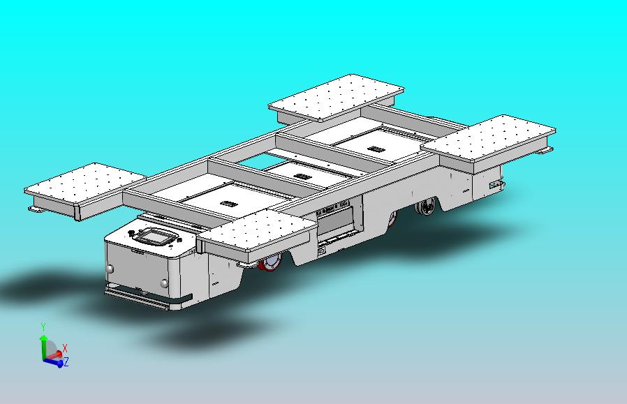 双向背负式AGV三维图纸 Solidworks21设计
