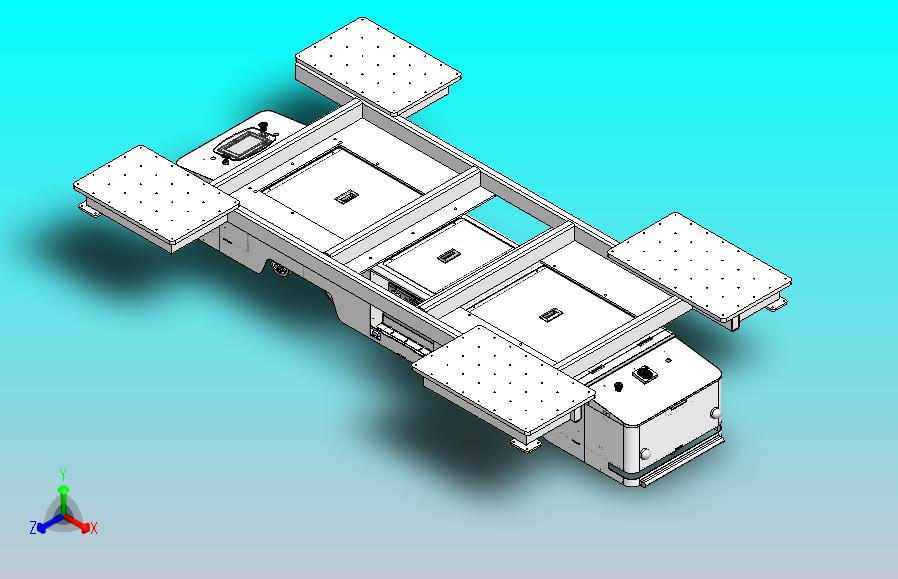 双向背负式AGV三维图纸 Solidworks21设计