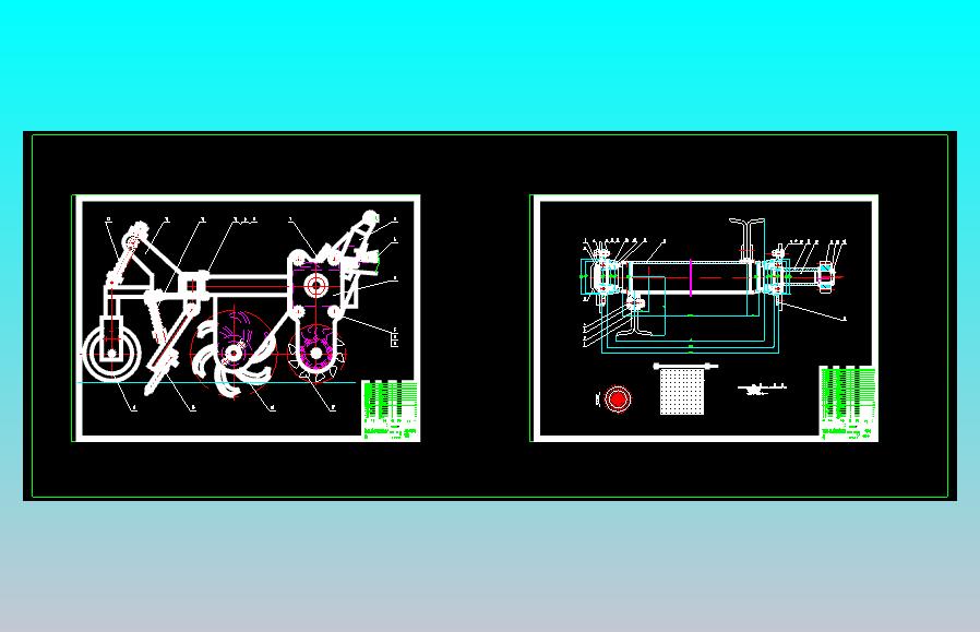 玉米秸秆根茬粉碎还田机CAD