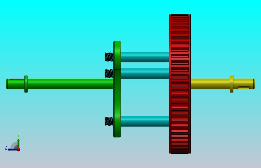 行星齿轮系统案例简易模型3D图纸 Solidworks设计
