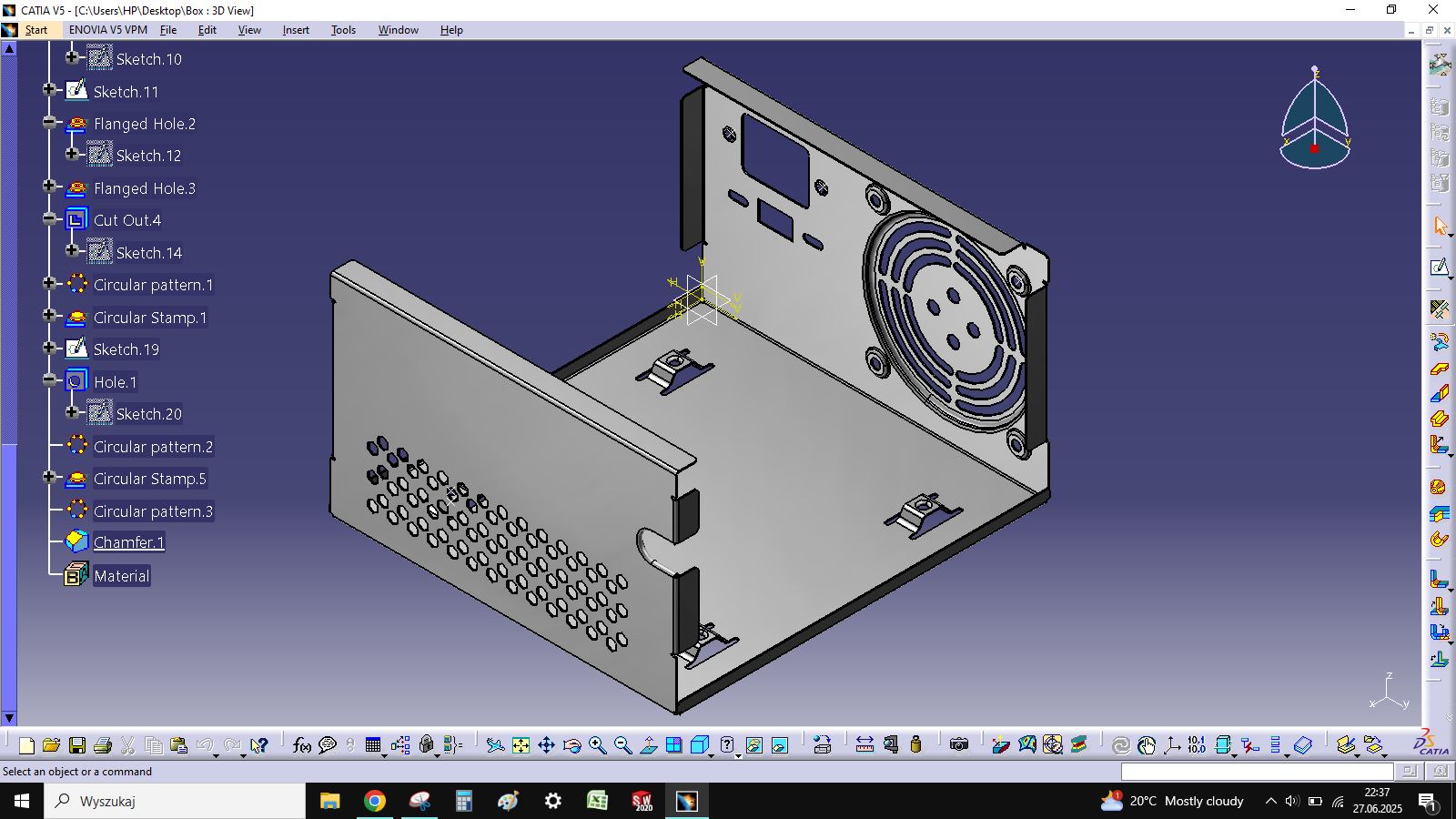 Catia 机箱钣金