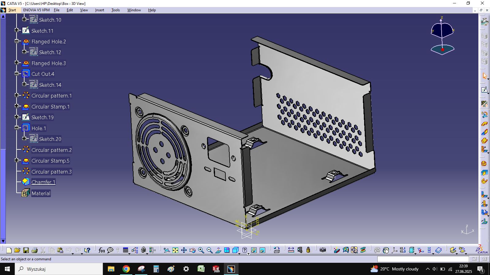Catia 机箱钣金
