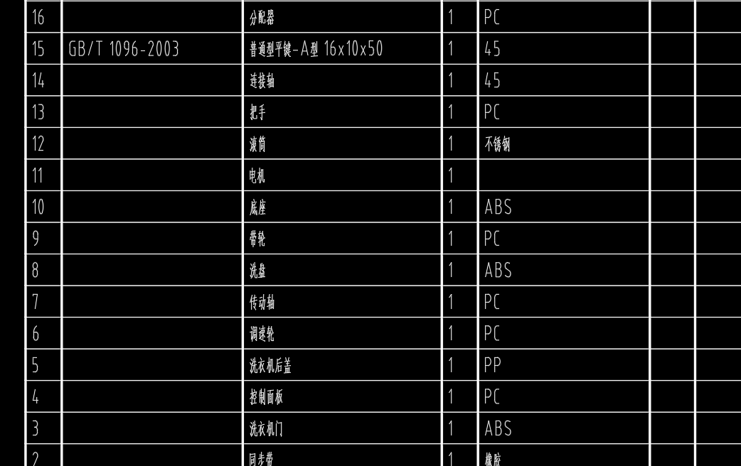 烘洗一体洗衣机CAD