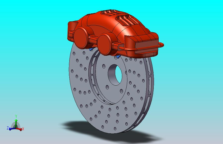 盘式制动器 sw+CAD