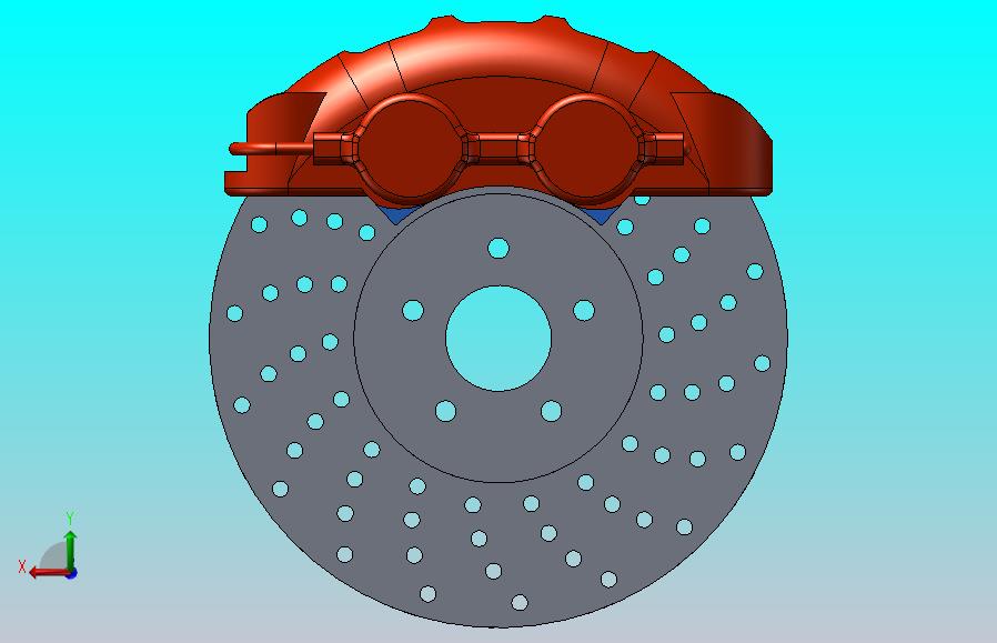 盘式制动器 sw+CAD