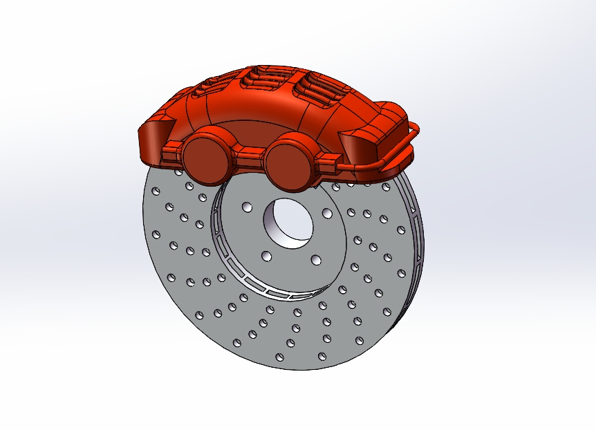 盘式制动器 sw+CAD