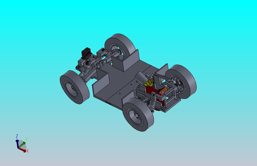 遥控玩具小车结构3D图纸 Solidworks设计