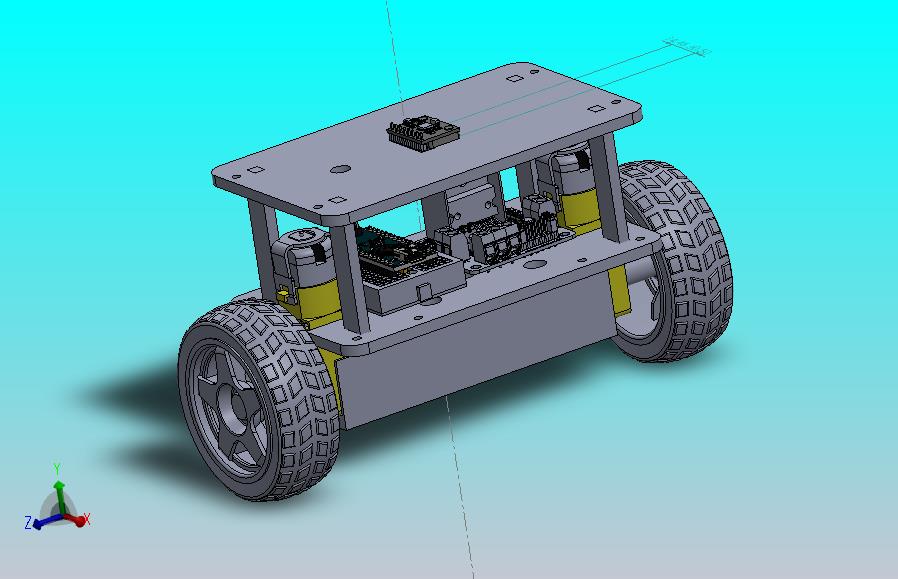 基于Arduino Nano的自平衡机器人部件3D图纸 Solidworks设计