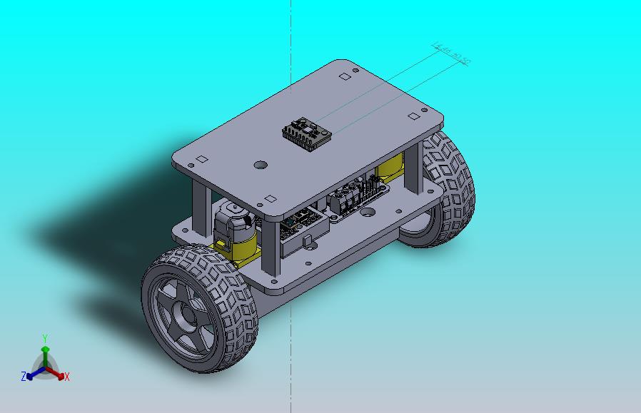 基于Arduino Nano的自平衡机器人部件3D图纸 Solidworks设计