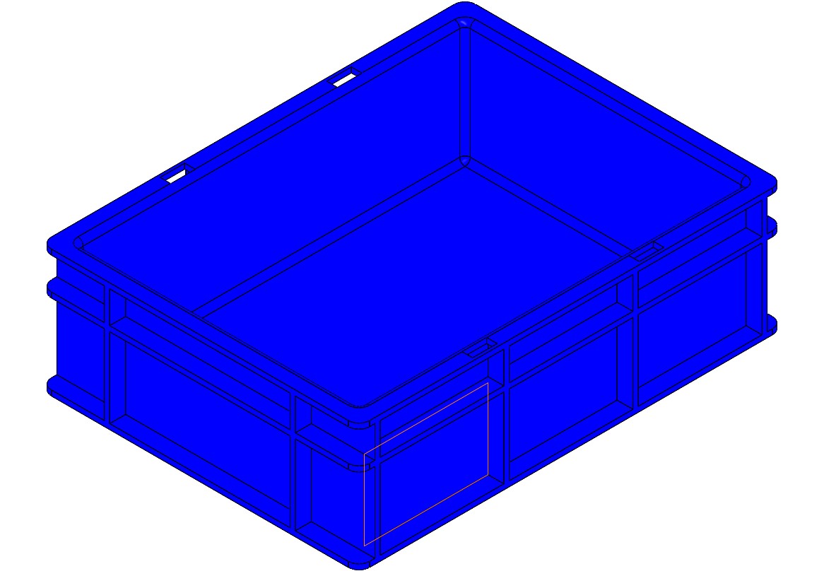 工业存储板条箱(400 x 300 x 120mm)