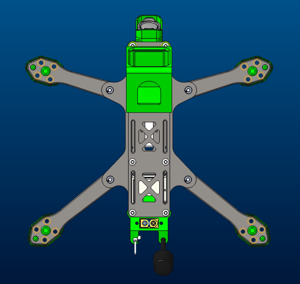 5英寸无人机FPV“ DeadCat”框架V1