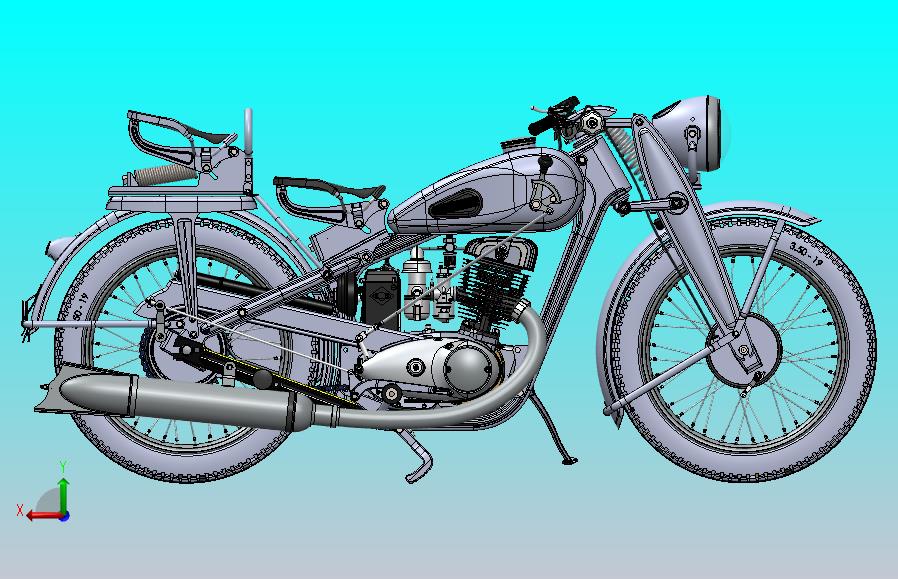 摩托车模型DKW 350