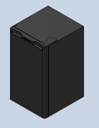 3.2立方英尺冰箱，黑色