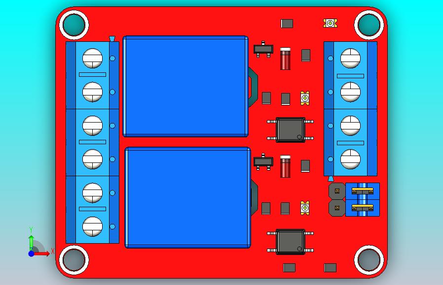 5V、12V、24V双继电器模块