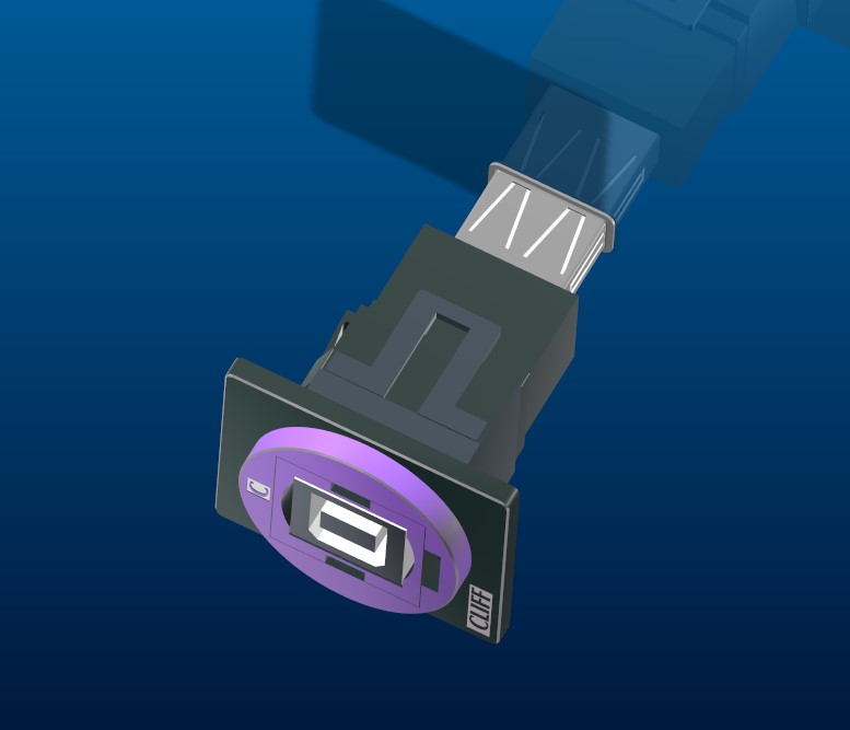 RS PRO，直板，面板安装，插座到插座B型到2.0 USB连接器