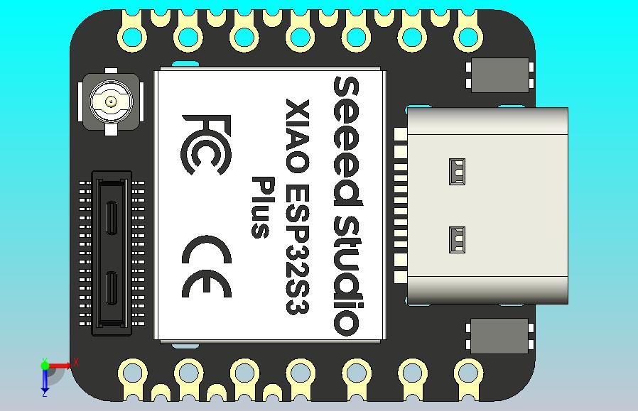 Seeed Studio XIAO ESP32S3 Plus由ESP32-S3的240MHz Xtensa 32位LX7双核处理器提供支持，为小巧多功能的XIAO ESP32S3带来了更多的SMD引脚
