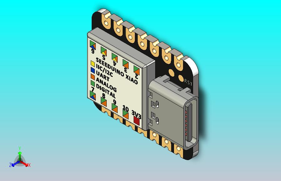 Seeed Studio XIAO SAMD21采用Microchip SAMD21G18芯片，是一款超小型高性能通用开发板