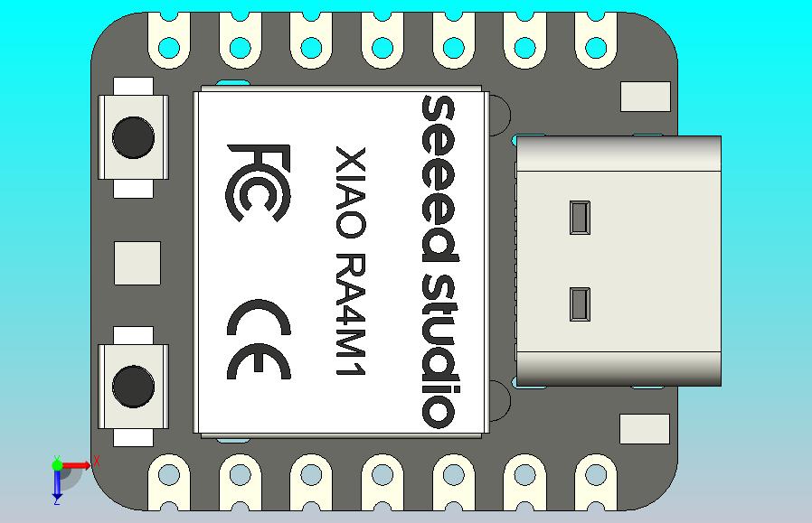 XIAO RA4M1将瑞萨的RA4M1芯片(32位ARM Cortex -M4 MCU，最高48 MHz，带FPU)集成到经典的XIAO外形中。该开发板提供256KB闪存、32KB SRAM、8KB EEPROM、一个USB 2.0连接器、复位和启动按钮、3个led、一个14位模数转换器、一个12位数模转换器和一个CAN总线接口(1)