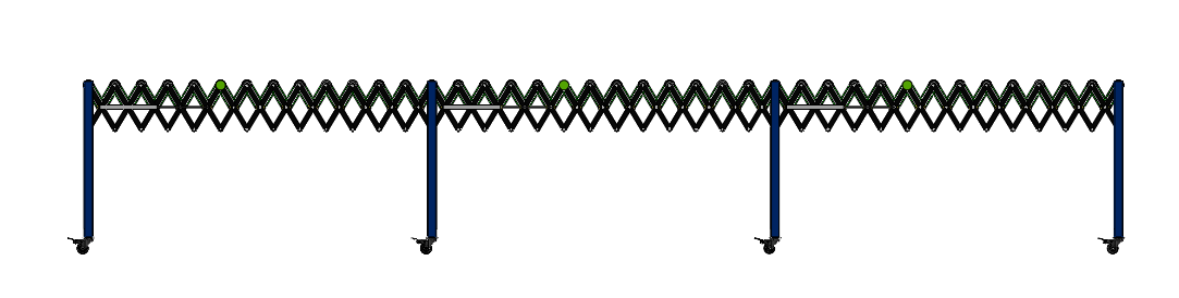 可伸缩式辊子输送装置