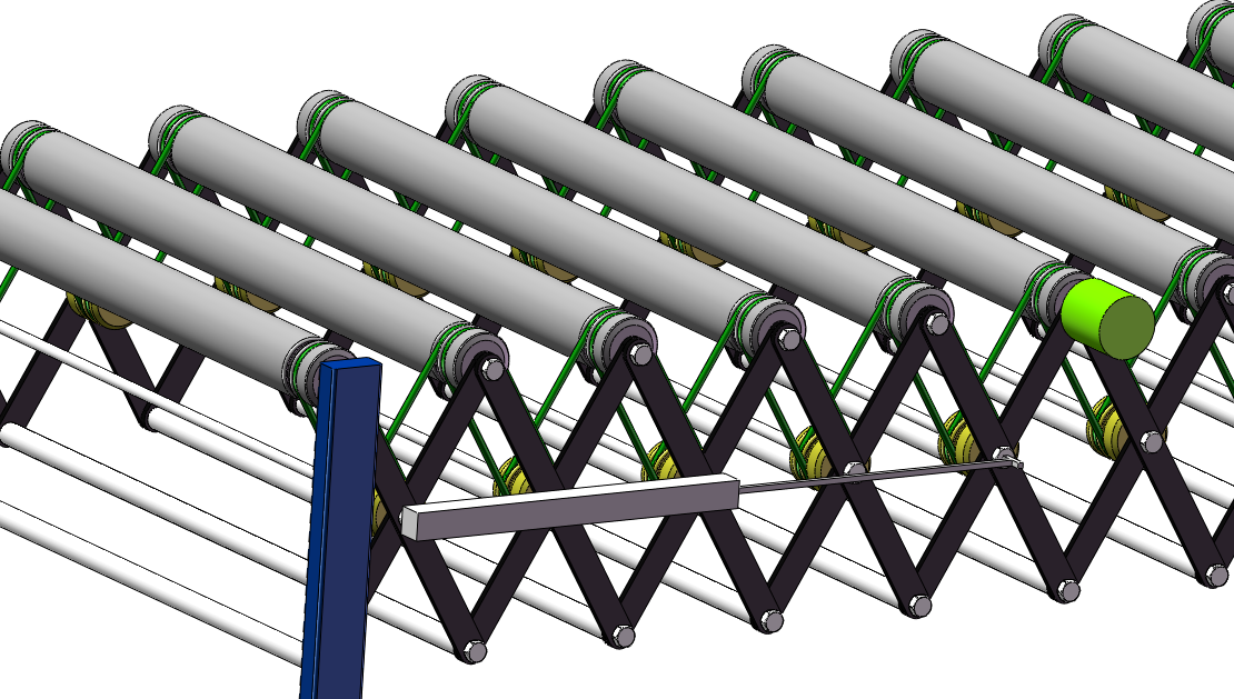 可伸缩式辊子输送装置