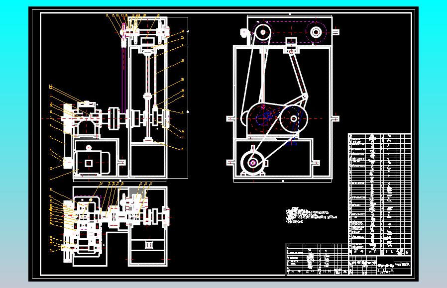 半自动平压模切机总体结构设计CAD+说明书
