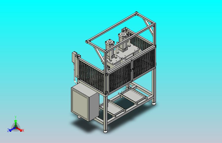 汽车密封条冲切设备三维模型3D图