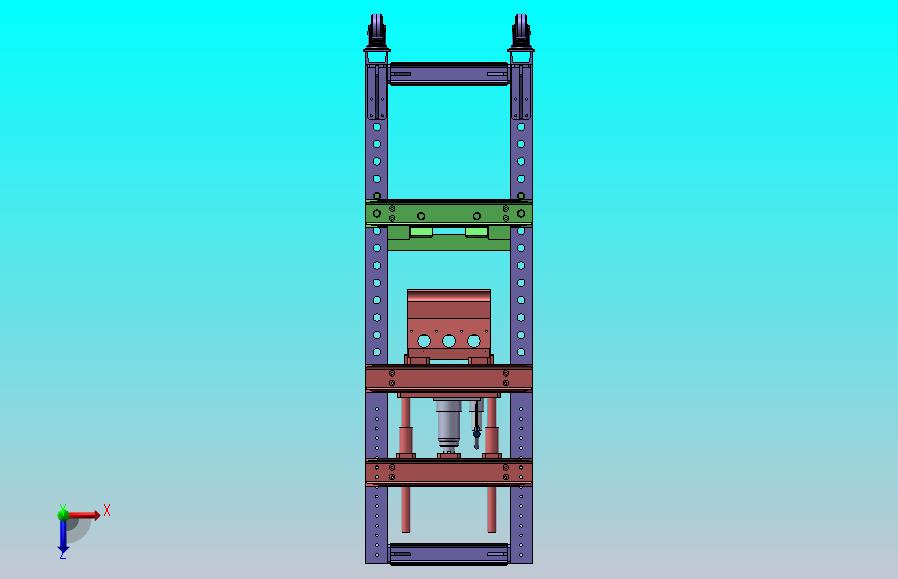 10吨液压折弯机3D数模图纸 Solidworks18设计