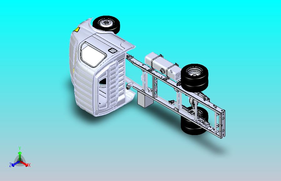 底盘（轴距2990mm）驾驶室、车架、轮胎、燃油箱、电瓶等机构