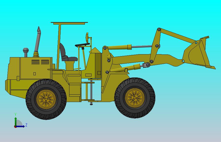 轮式装载机设计solidworks cad Model 13